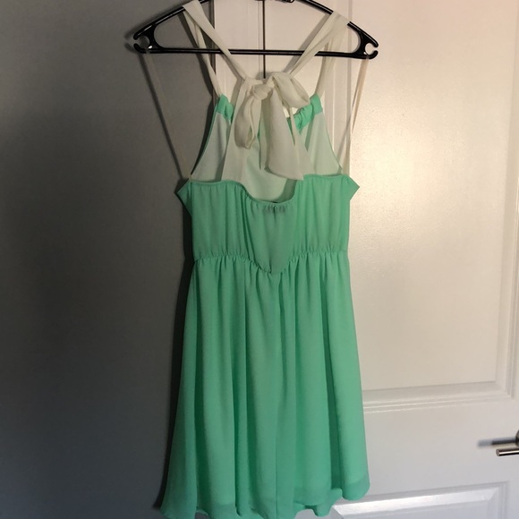 Jella Couture. Seafoam green dress. - Picture 3 of 4